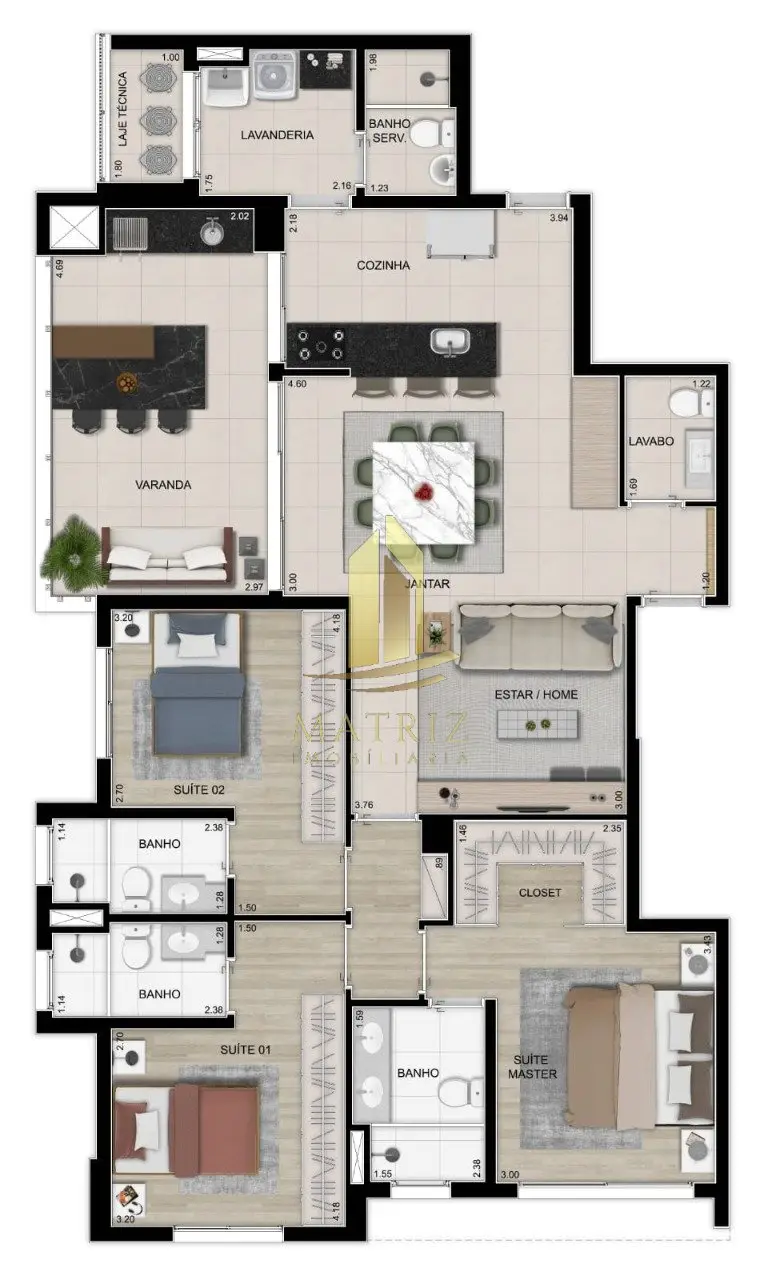 Apartamento à venda na Cidade Nova em Franca - Cód. 3851 (Foto 12) - Matriz Imobiliária