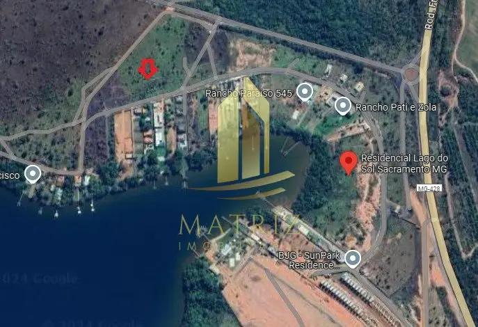 Terreno à venda no Residencial Lago do Sol em Sacramento - Cód. 3746 - Matriz Imobiliária